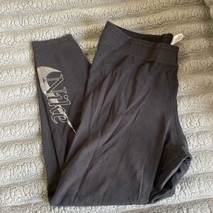 Nike Women’s Black Leggings with Silver Logo